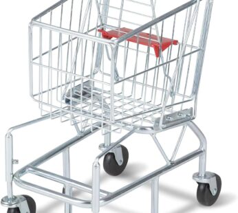 Melissa & Doug 4071 Toy Shopping Cart with Sturdy Metal Frame, Metallic