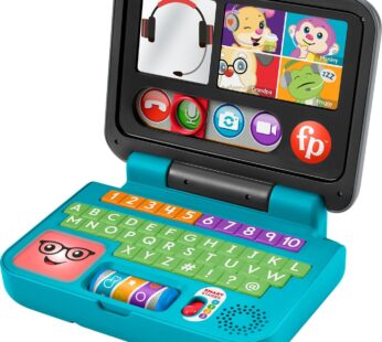 Fisher-Price Laugh & Learn Let’s Connect Laptop, Electronic Toy with Lights, Music and Smart Stages Learning Content for Infants and Toddlers