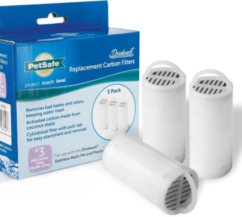 PetSafe PAC19-14356 Drinkwell 360 Premium Carbon Filters, 3 Pack, White