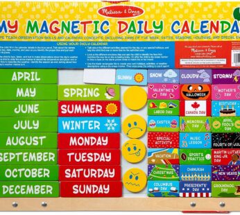 Melissa & Doug 9253 My Magnetic Daily Calendar, Seasonal And Religious (Daily Magnetic Calendar, Fabric-Hinged Dry-Erase Boards, 30.48 cm H x 40.005 cm W x 2.54 cm L)