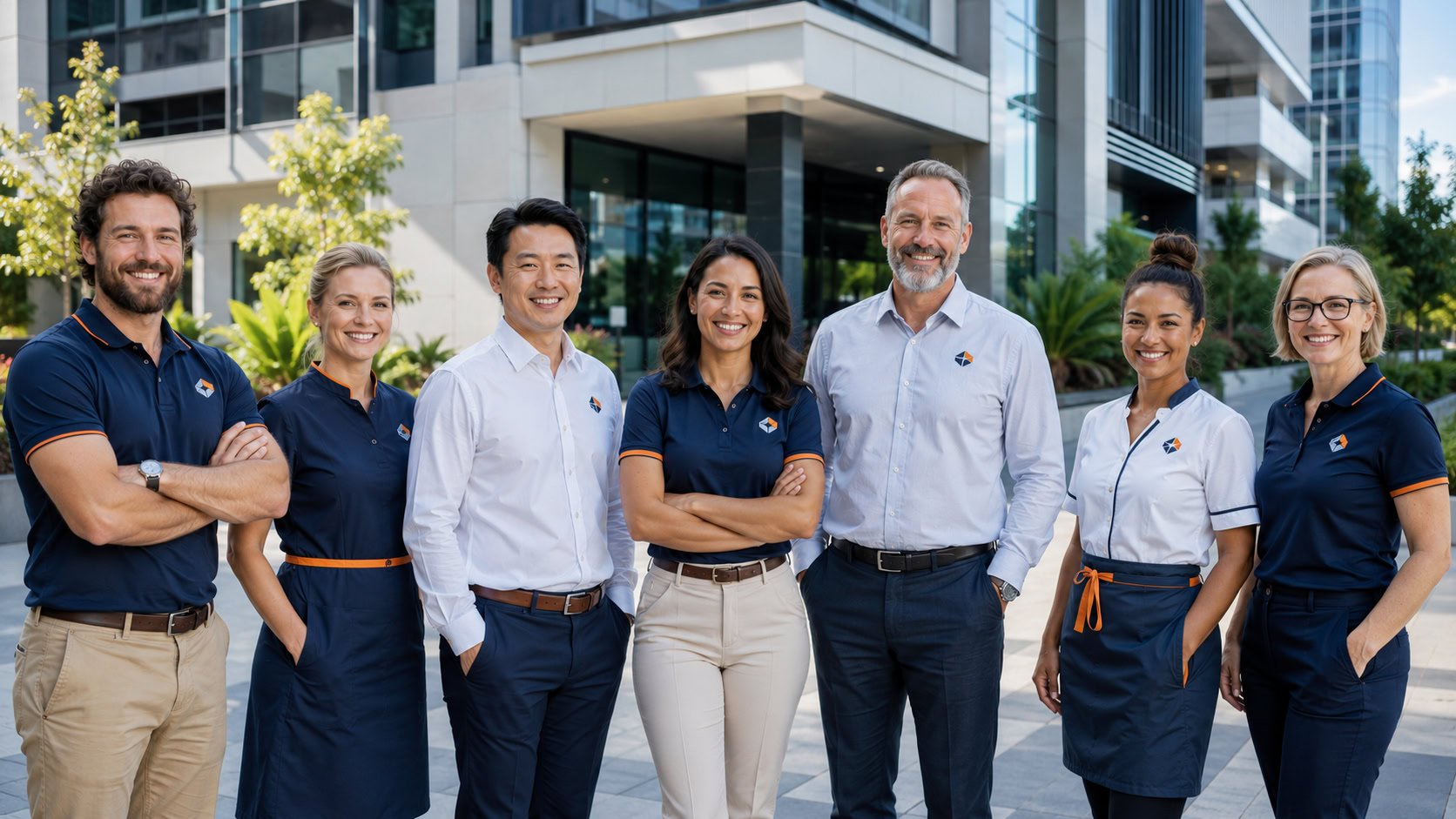 Branded uniforms for a Brisbane southside business
