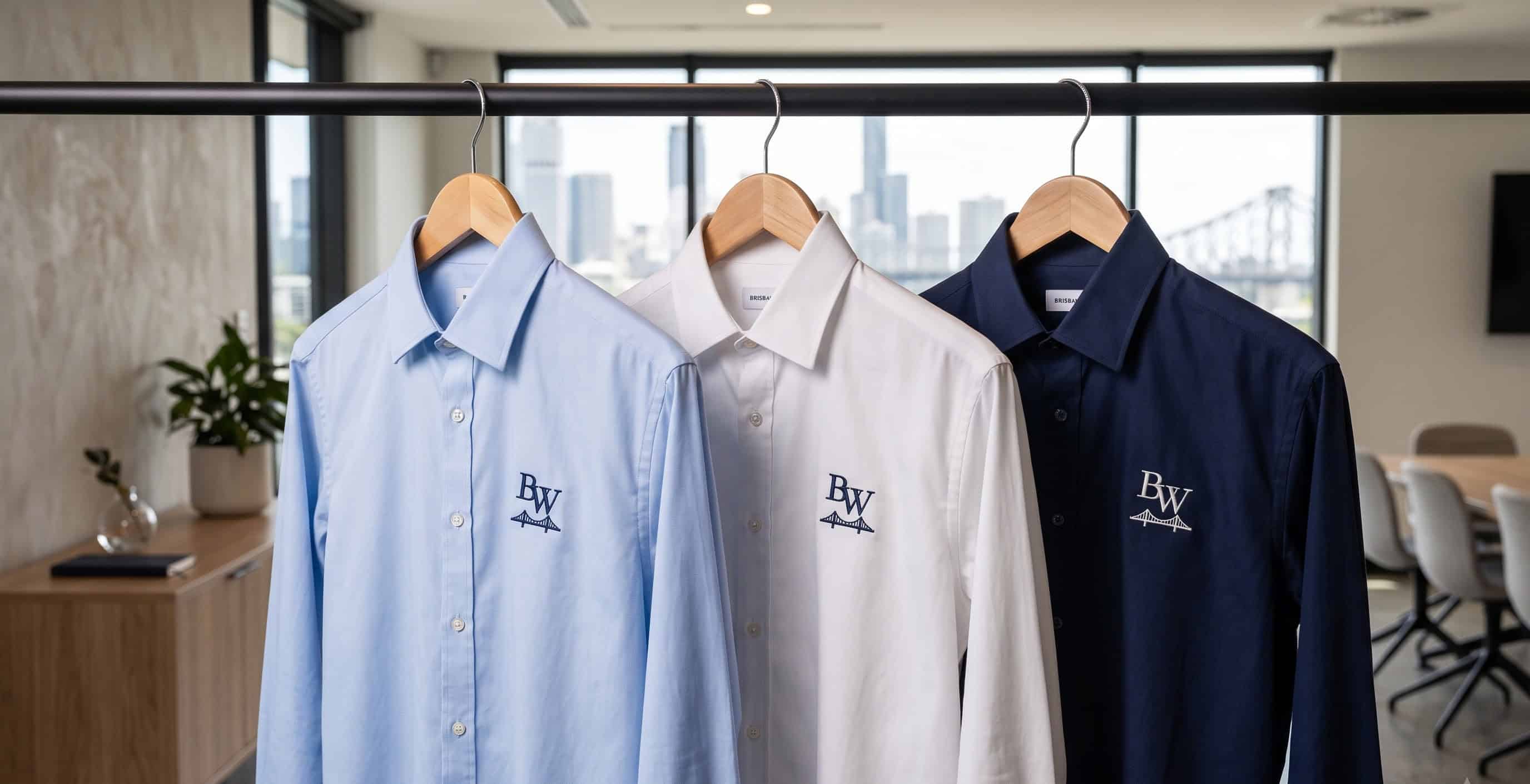 Branded business shirts for a Brisbane west company