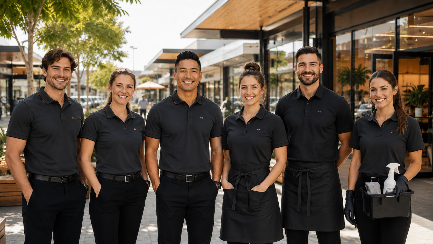 Branded uniforms for a Browns Plains retail business