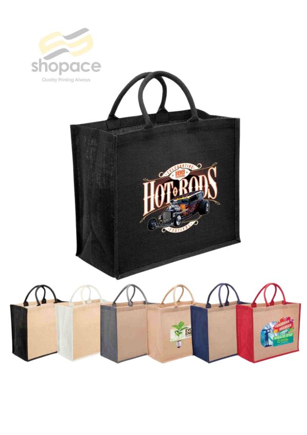 Eco Jute Tote with Wide Gusset — Tote bags & Towels