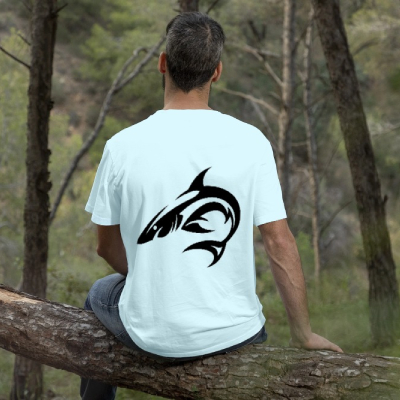 Marlin Tribal Graphic White T-Shirt — Tees