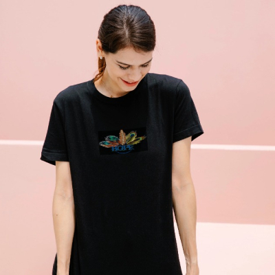 Holi Festival Color Splash Black T-Shirt — Ladies Tees
