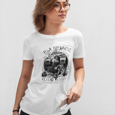 Viva Nevada Royal Flush Vintage Graphic T-Shirt – White — Tees