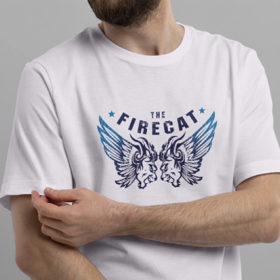 The Firecat Wings Graphic Event T-Shirt – White — Event Tees