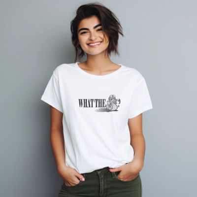 What The Mouse White T-Shirt — Ladies Tees