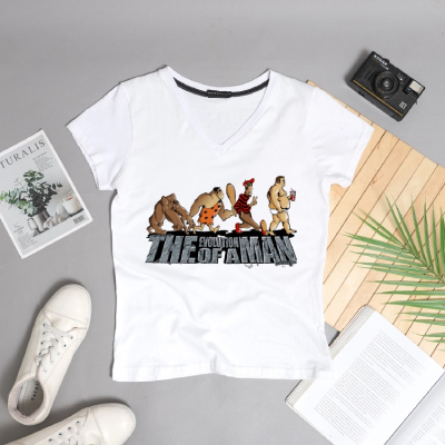 The Evolution of a Man Funny Graphic T-Shirt – White — Kids Tees