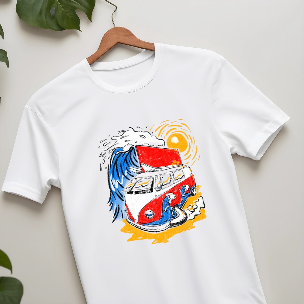 Vintage Surf Van Graphic Unisex T-Shirt — Tees