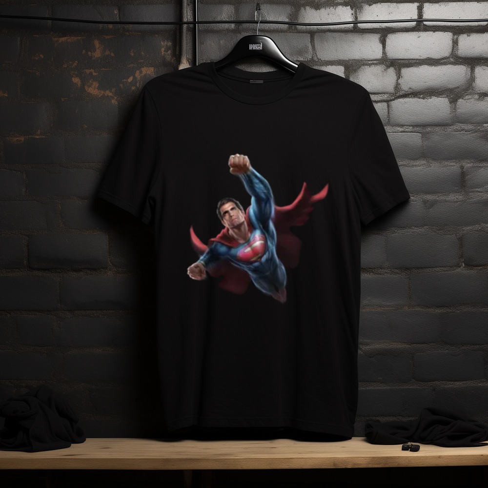 Flying Hero Graphic Black T-Shirt — Tees