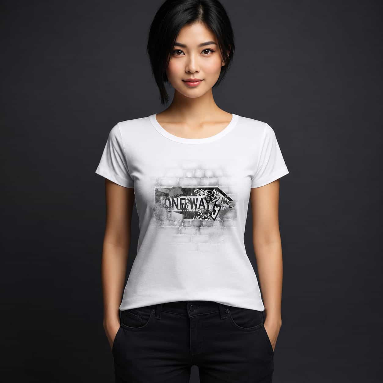 New Way Urban Street Art Graphic Women’s T-Shirt – White — Tees