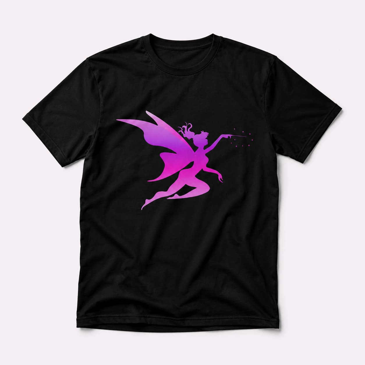 Mystical Fairy Silhouette Graphic Printed T-Shirt for Men & Women — Tees