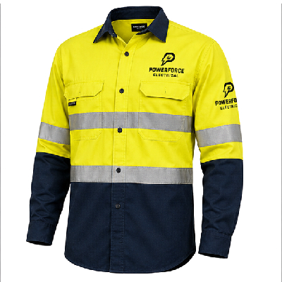 Hi-Vis Long Sleeve Work Shirt Printing — Hi-Vis