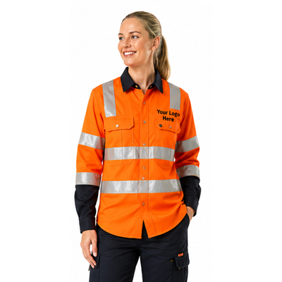 Women's Hi-Vis Reflective Work Shirt — Hi-Vis