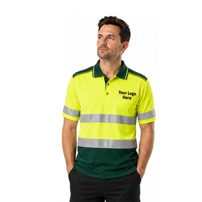 Lime & Green Hi-Vis Safety Polo — Polos