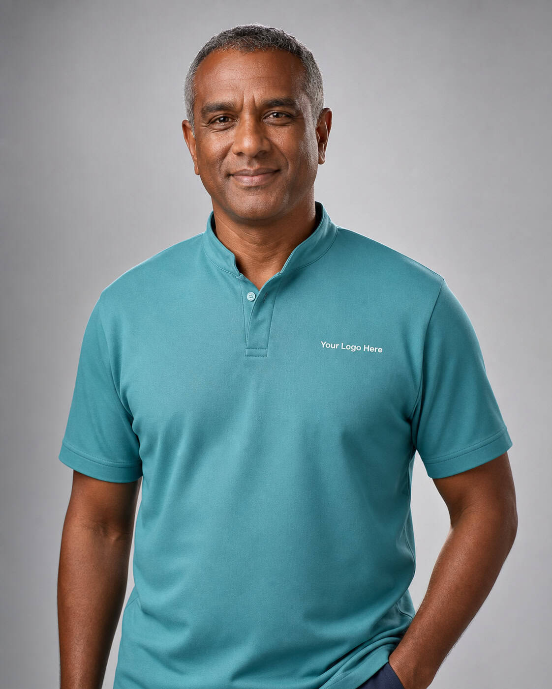 Teal Aged Care Polo — Polos
