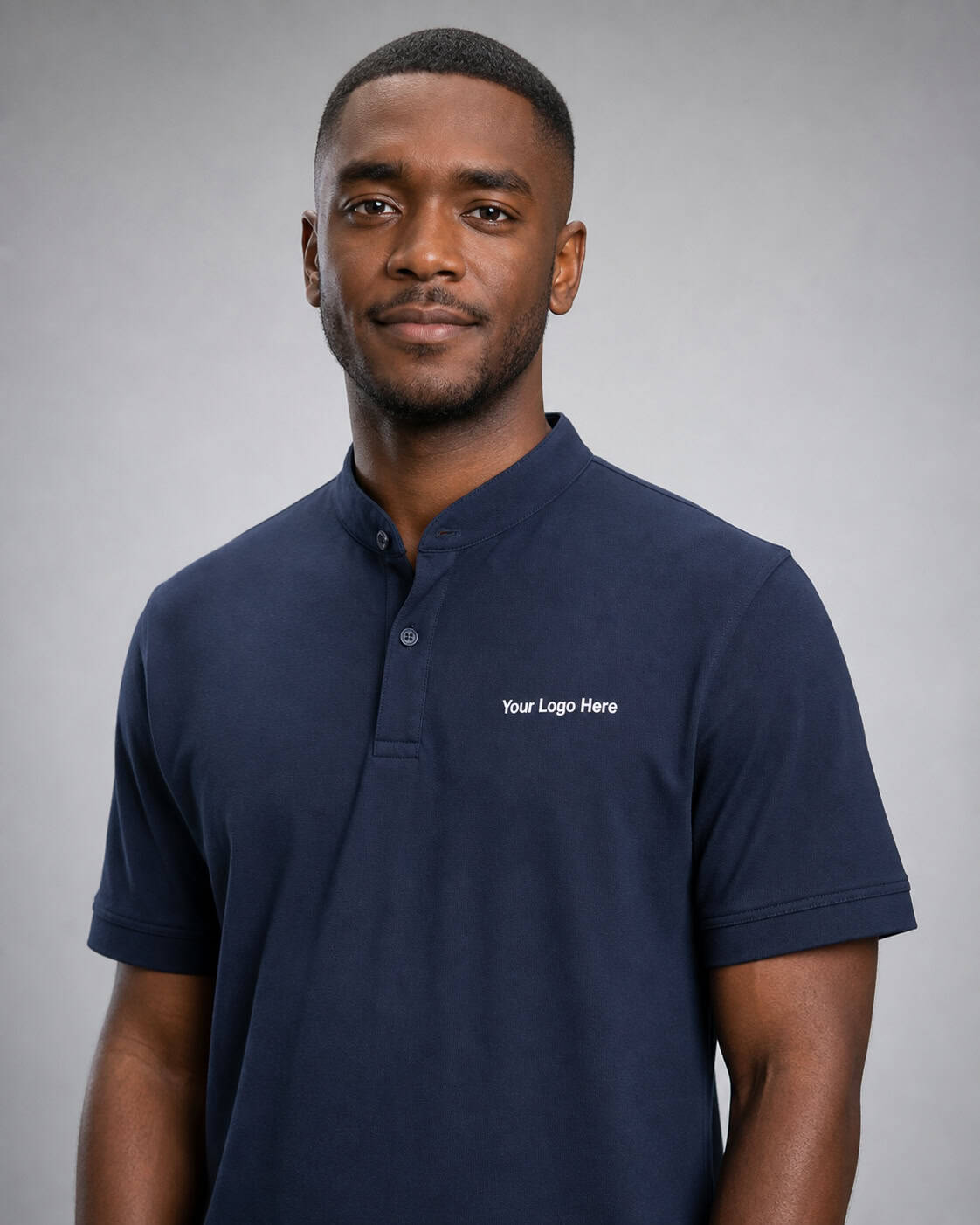 Navy Aged Care Polo — Polos