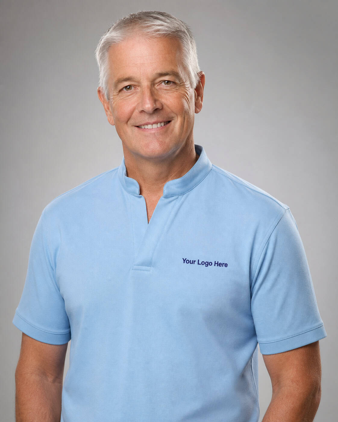 Sky Blue Aged Care Polo — Polos