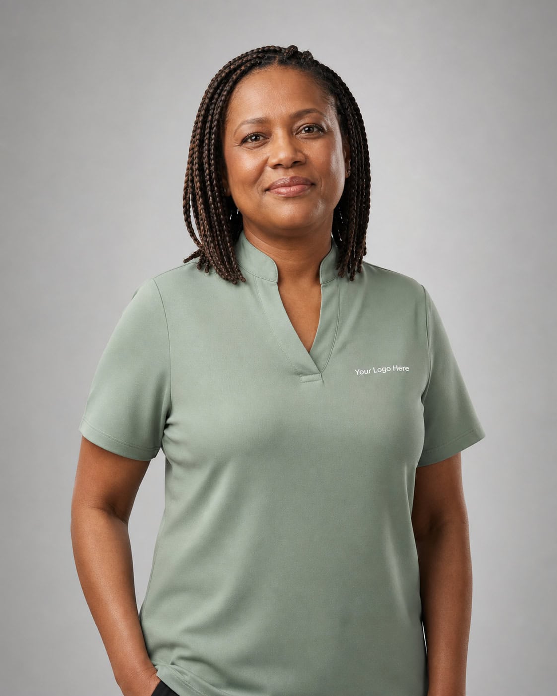 Sage Green Aged Care Polo — Polos