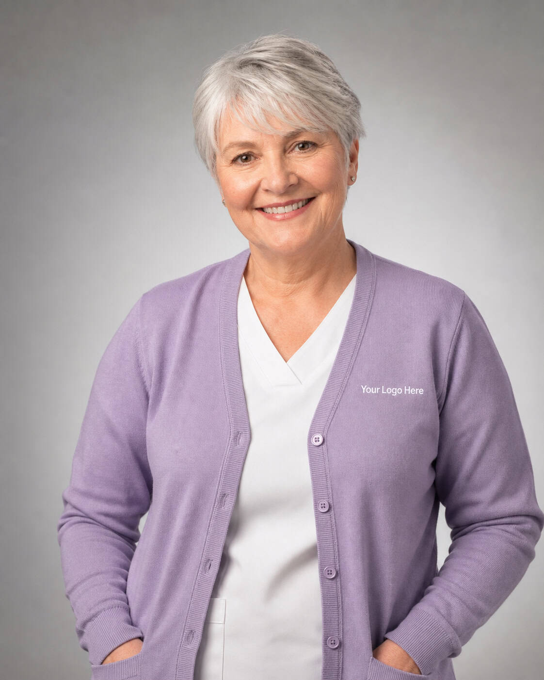 Lilac Aged Care Cardigan — Cardigans & Jackets