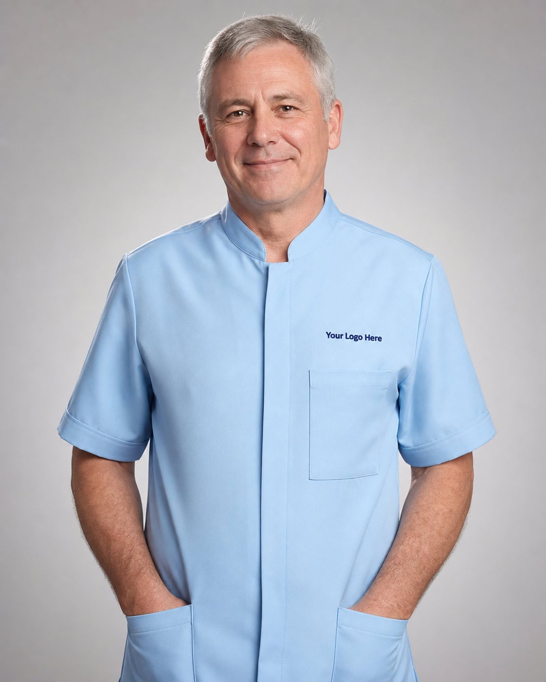 Sky Blue Aged Care Tunic — Tunics