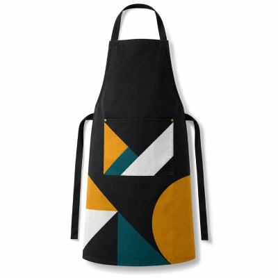 Geometric Print Work Apron — Aprons