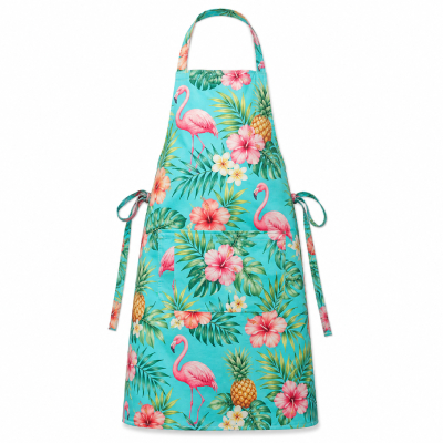Tropical Flamingo Print Apron — Aprons