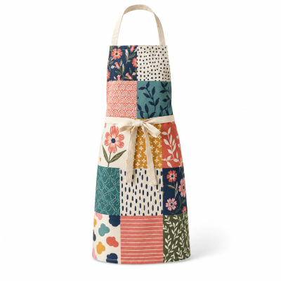Colourful Patchwork Print Apron — Aprons