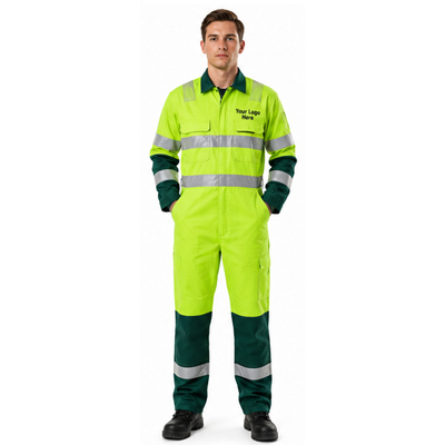 Lime Green Reflective Workshop Coverall — Workshop Coveralls