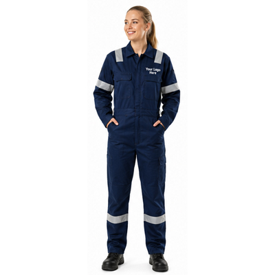 Navy Reflective Workshop Coverall — Workshop Coveralls