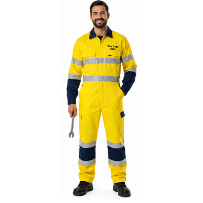 Yellow Reflective Work Coverall — Workshop Coveralls