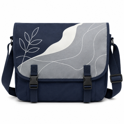 Minimal Line Art Messenger Bag — Bags