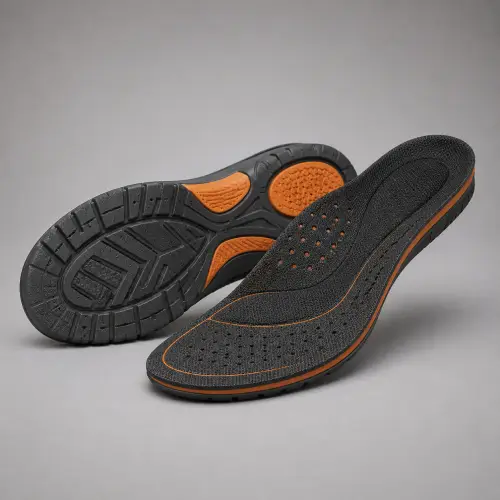 Black & Orange Shock Absorption Work Insoles — Socks & Insoles