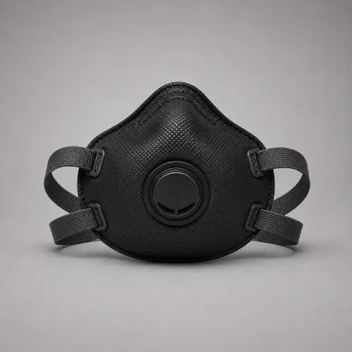 Black Reusable Valve Respirator Mask — Respiratory