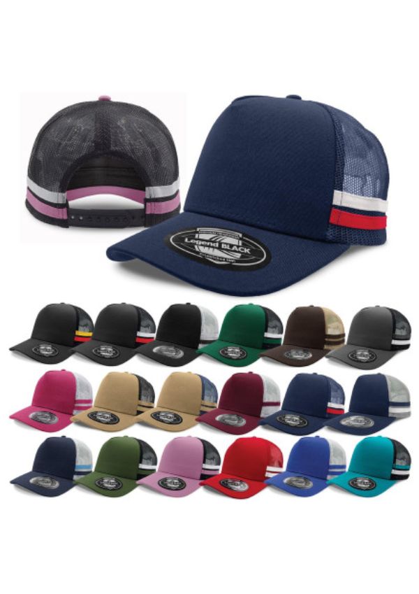 Striped Trucker — Caps & Hats