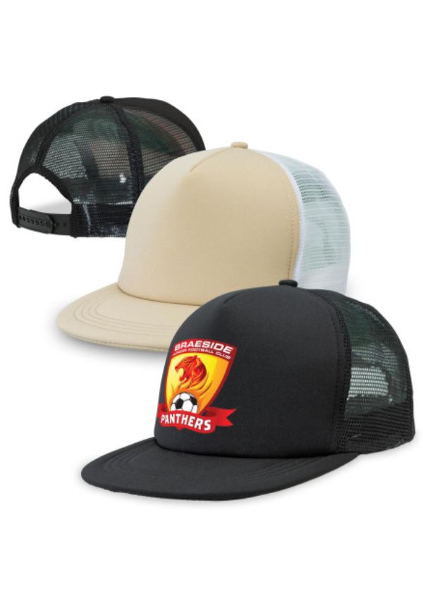 Flat Peak Trucker — Caps & Hats