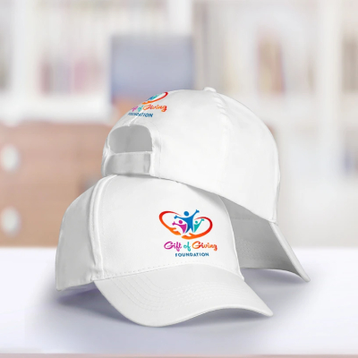 White Badge Embroidered Cap — Caps & Hats