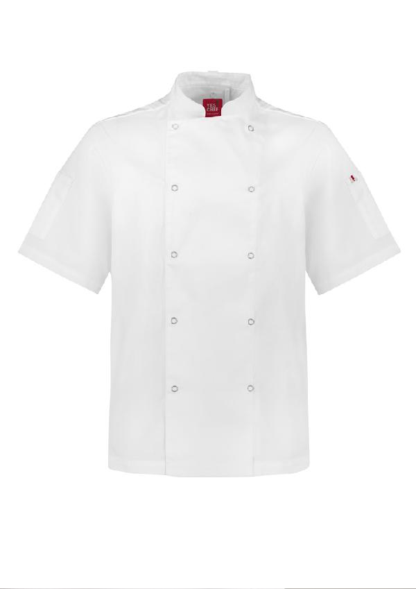 Mens Zest Short Sleeve Chef Jacket — Hospitality