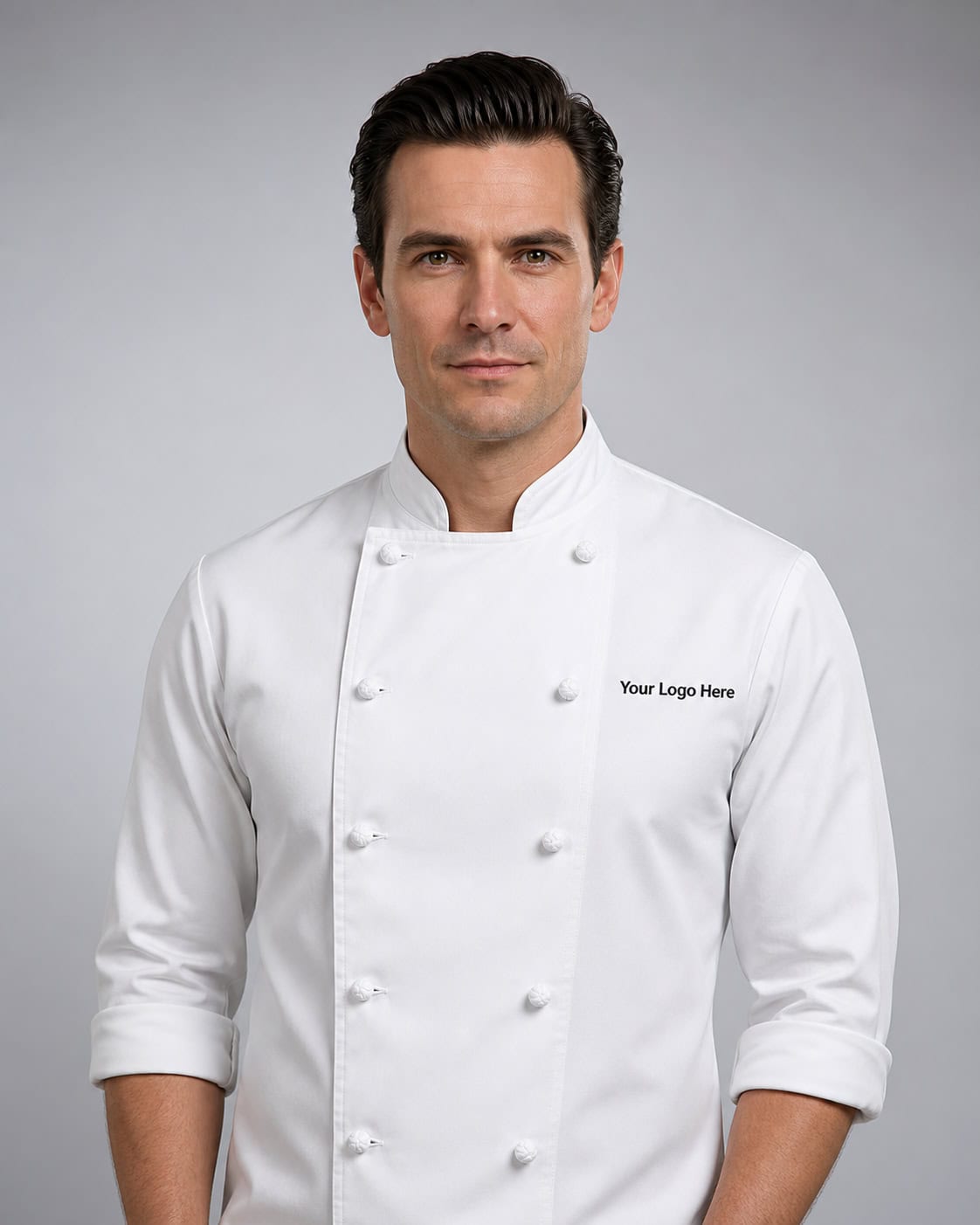 Classic White Double-Breasted Chef Jacket – Men — Hospitality