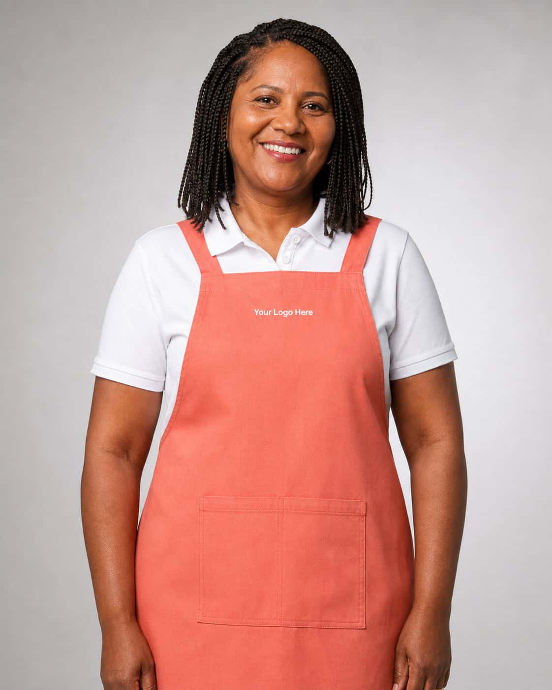 Coral Childcare Bib Apron – Women — Aprons