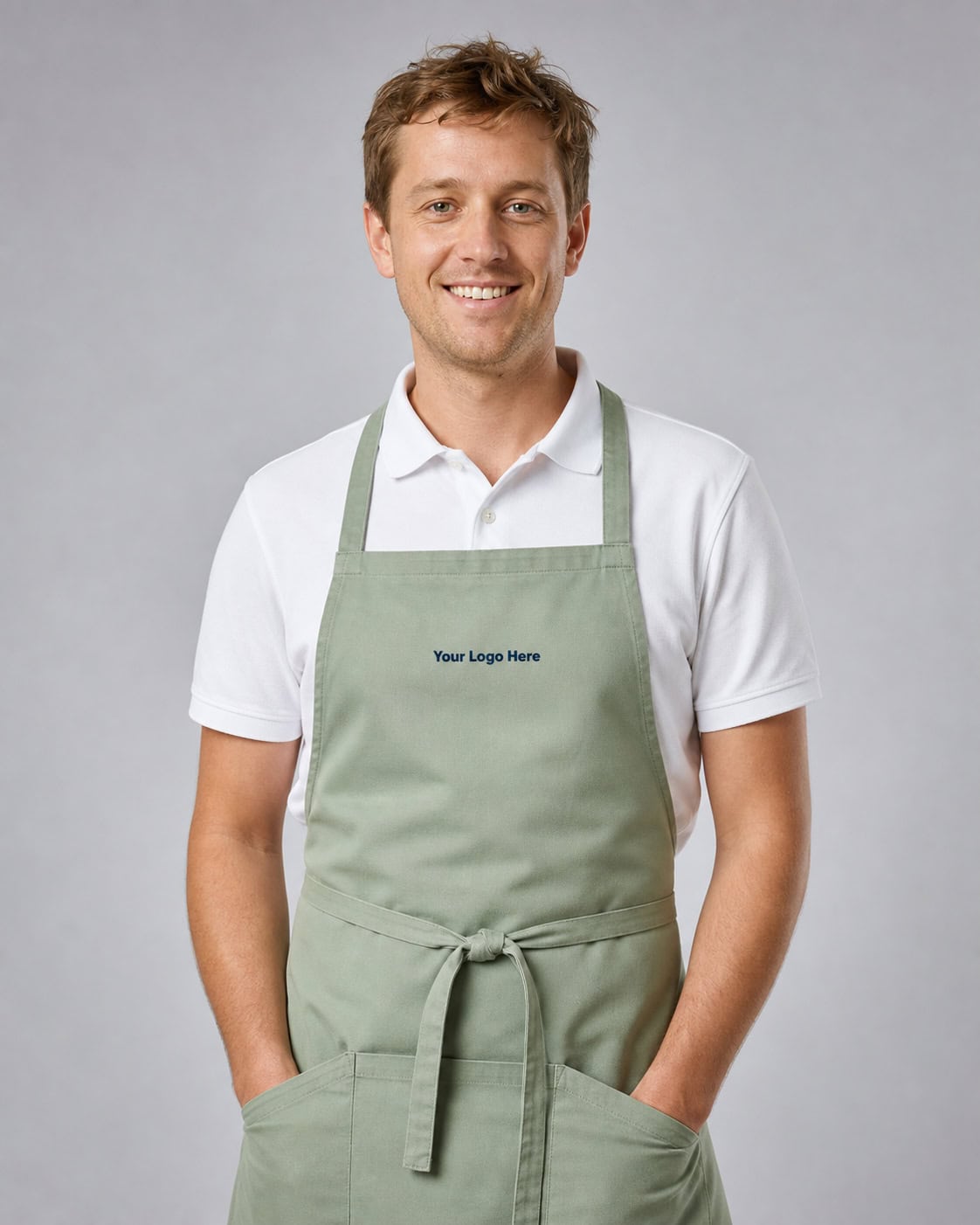 Sage Green Childcare Apron – Men — Aprons