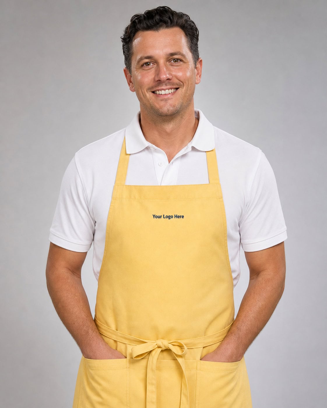 Sunshine Yellow Childcare Apron – Men — Aprons