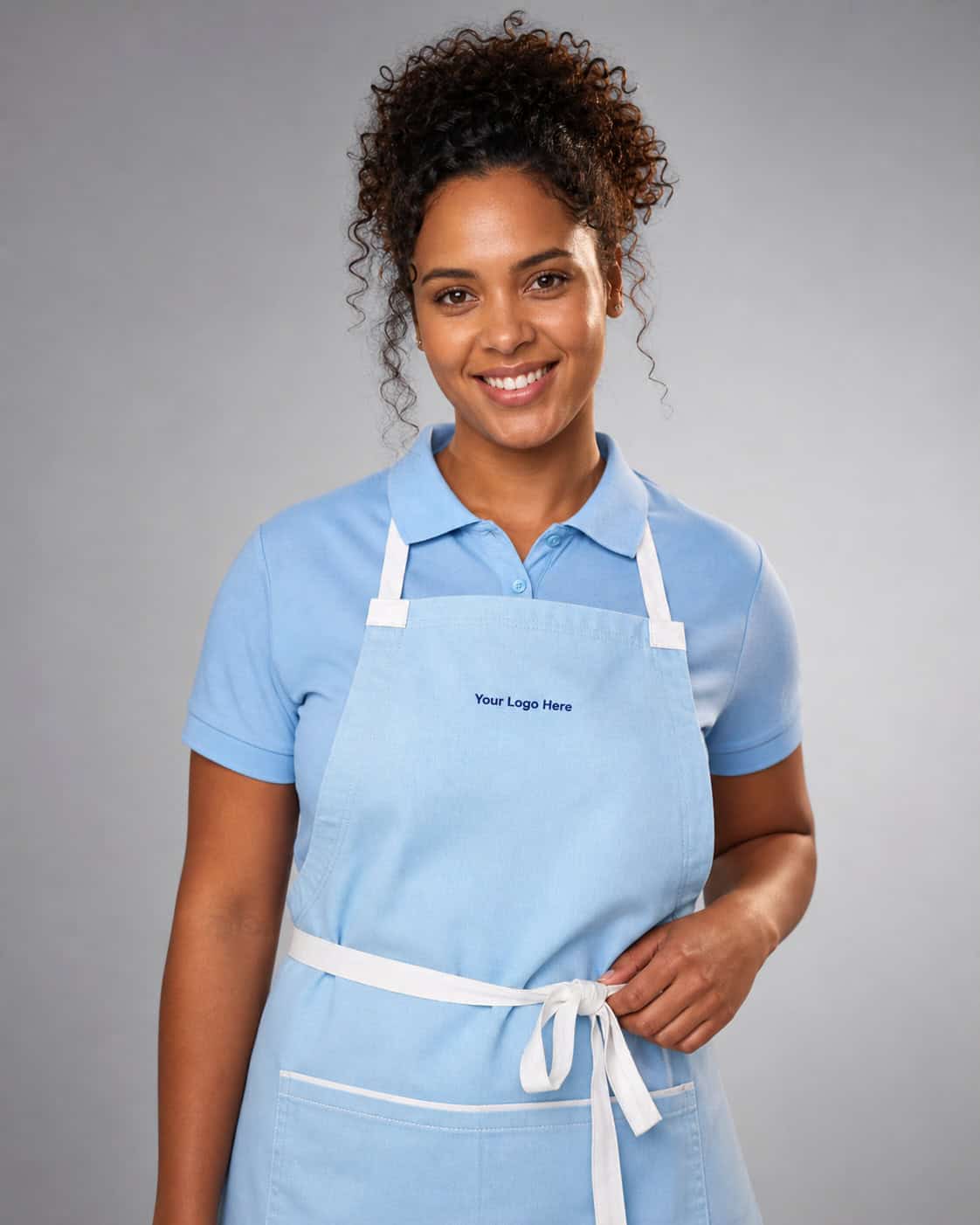 Sky Blue Childcare Apron – Women — Aprons