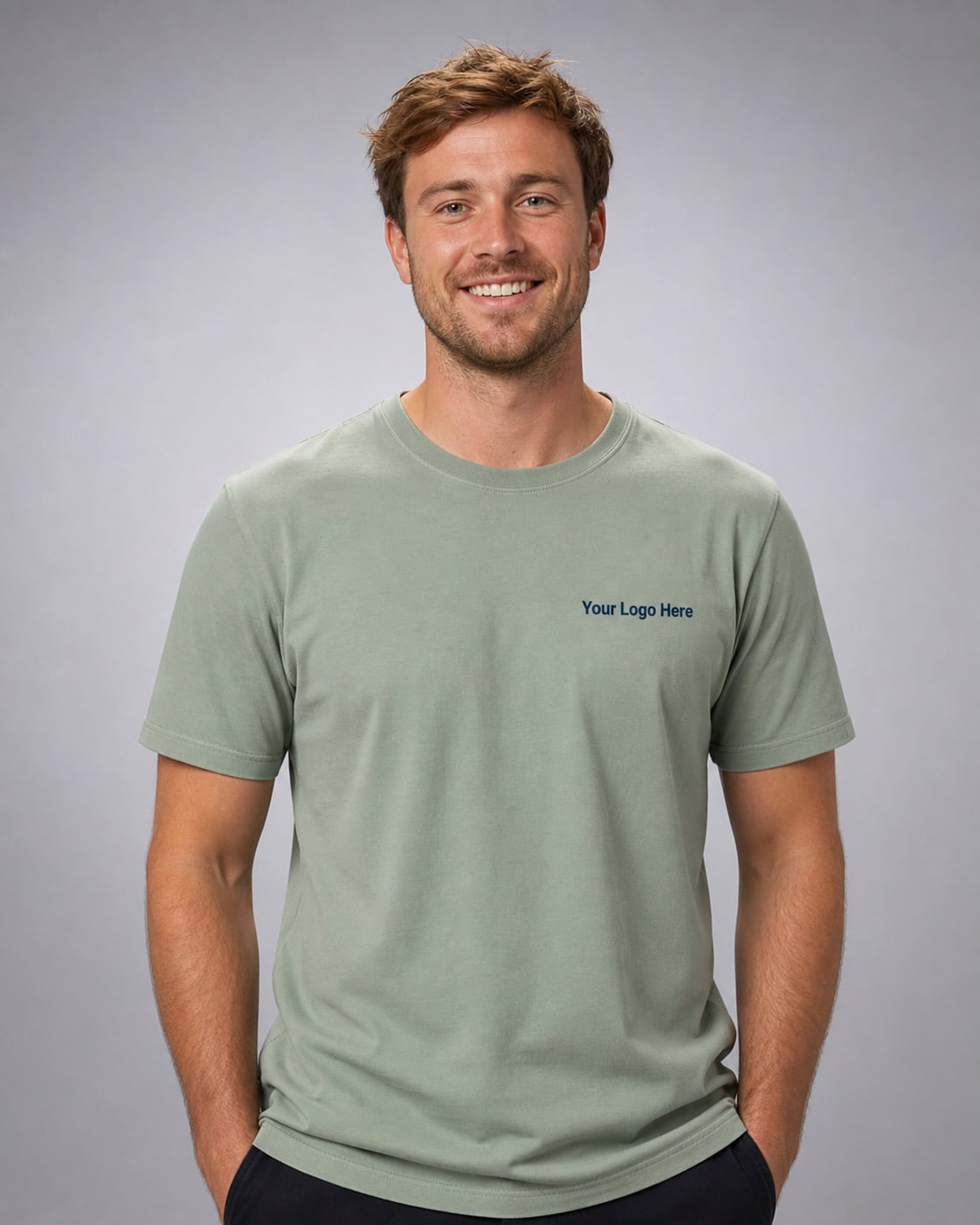Sage Green Childcare Tee – Men — Tees