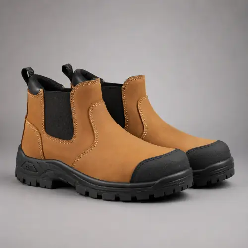 Classic Tan Chelsea Safety Boots — Slip-on Boots