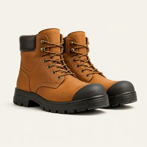 Classic Tan Leather Lace-Up Work Boots — Lace-up Boots
