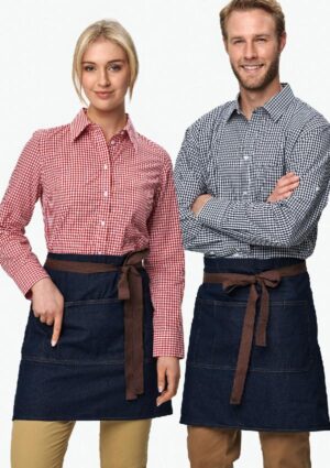 East Village Half Denim Apron — Short Waisted Apron