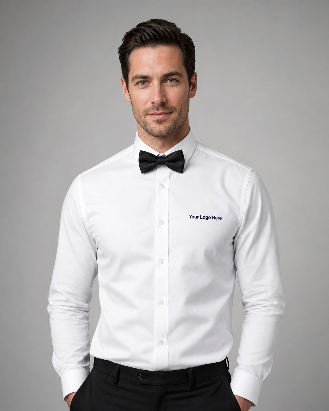 Classic White Waitstaff Shirt – Men — Front of House Shirts